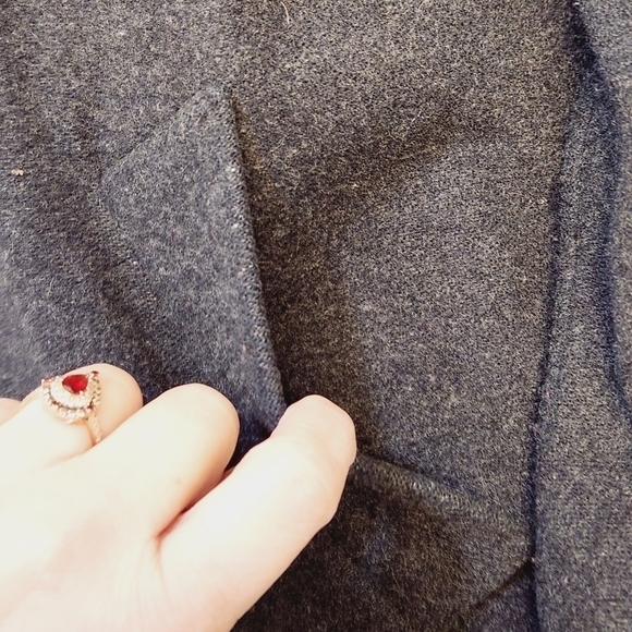 WORTHINGTON Grey Wool Blend Long Coat Size: 12P - Picture 5 of 11
